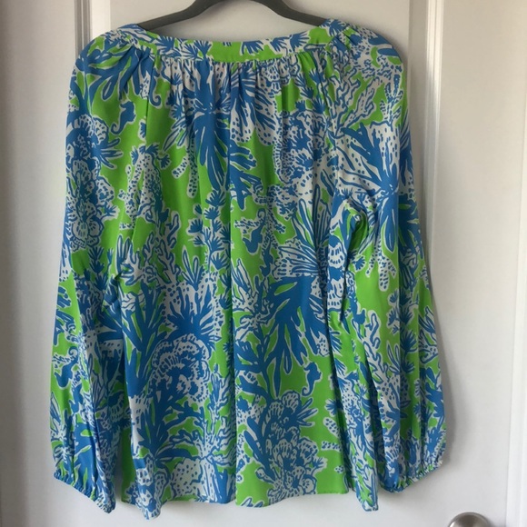 Silk Lilly Pulitzer Top - Picture 4 of 4